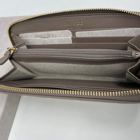 Jimmy Choo Ladies Filipa Star Studded Wallet (Light/Mocha) - Picture 5 of 11